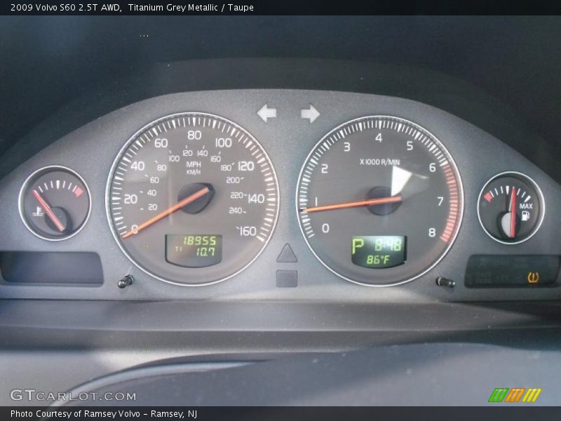 Titanium Grey Metallic / Taupe 2009 Volvo S60 2.5T AWD