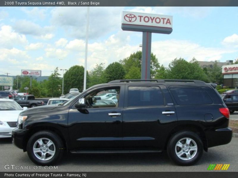 Black / Sand Beige 2008 Toyota Sequoia Limited 4WD
