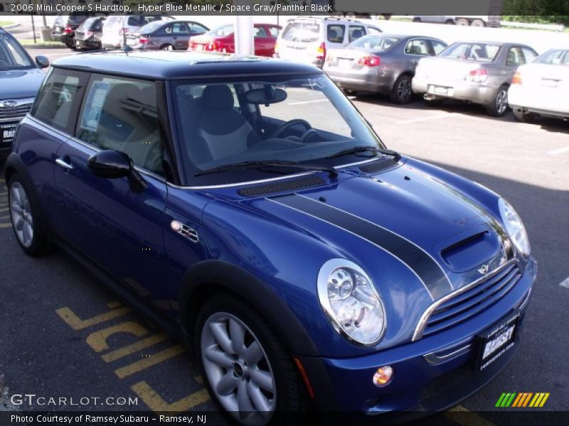 Hyper Blue Metallic / Space Gray/Panther Black 2006 Mini Cooper S Hardtop