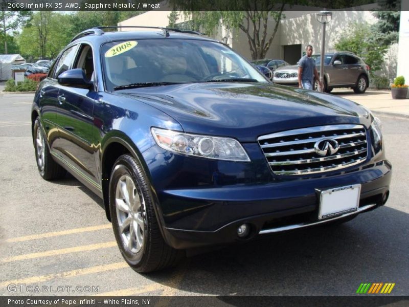 Sapphire Metallic / Wheat 2008 Infiniti FX 35 AWD