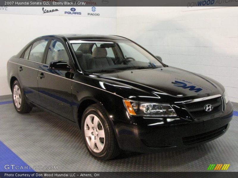 Ebony Black / Gray 2007 Hyundai Sonata GLS