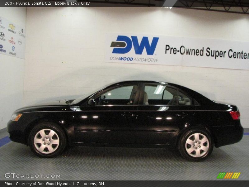 Ebony Black / Gray 2007 Hyundai Sonata GLS