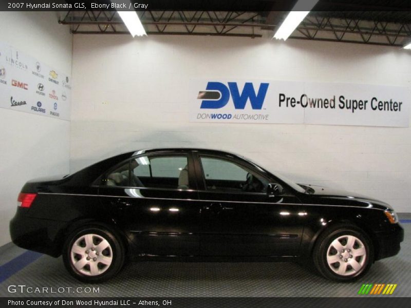 Ebony Black / Gray 2007 Hyundai Sonata GLS