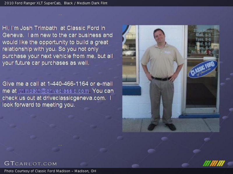 Black / Medium Dark Flint 2010 Ford Ranger XLT SuperCab