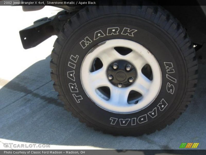 Silverstone Metallic / Agate Black 2002 Jeep Wrangler X 4x4