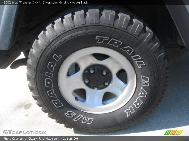 Silverstone Metallic / Agate Black 2002 Jeep Wrangler X 4x4