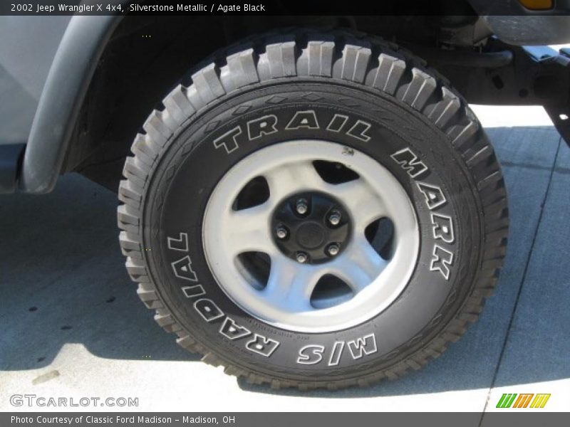 Silverstone Metallic / Agate Black 2002 Jeep Wrangler X 4x4