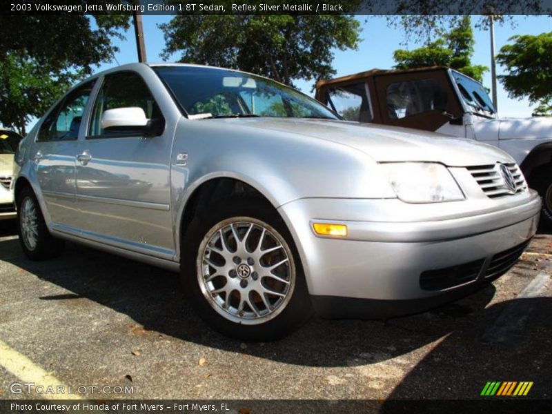 Reflex Silver Metallic / Black 2003 Volkswagen Jetta Wolfsburg Edition 1.8T Sedan