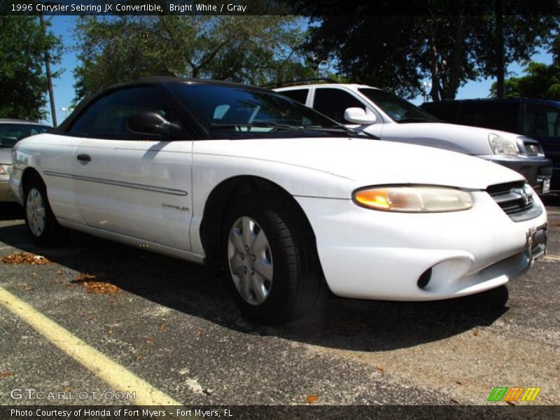 Bright White / Gray 1996 Chrysler Sebring JX Convertible