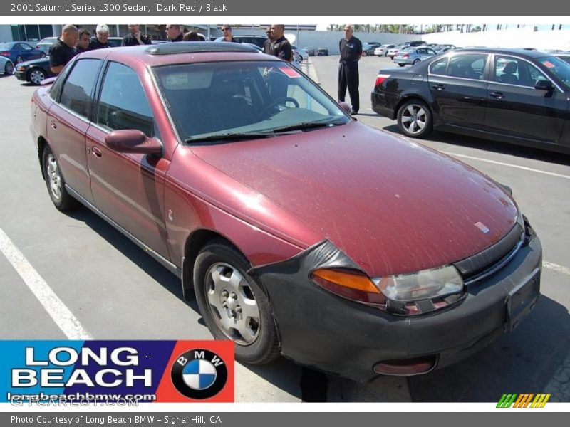 Dark Red / Black 2001 Saturn L Series L300 Sedan