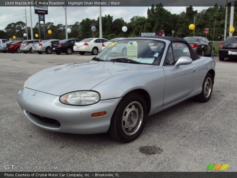 Highlight Silver Metallic / Black 1999 Mazda MX-5 Miata Roadster