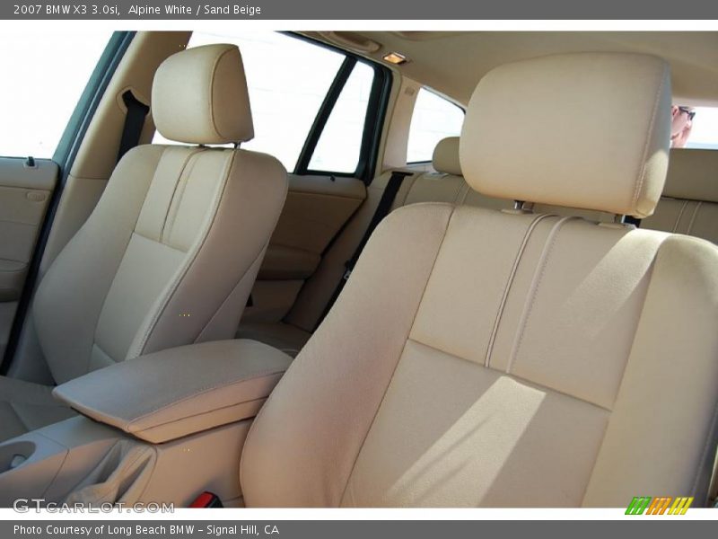 Alpine White / Sand Beige 2007 BMW X3 3.0si