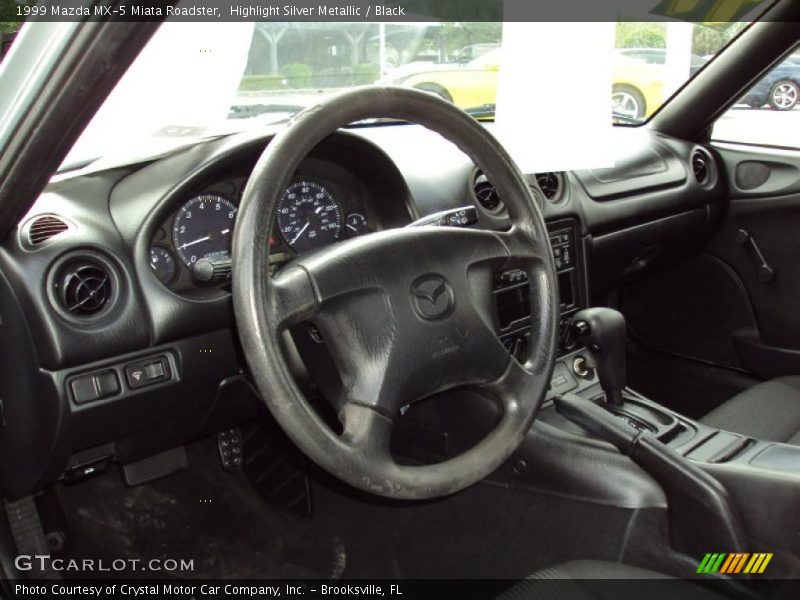 Highlight Silver Metallic / Black 1999 Mazda MX-5 Miata Roadster
