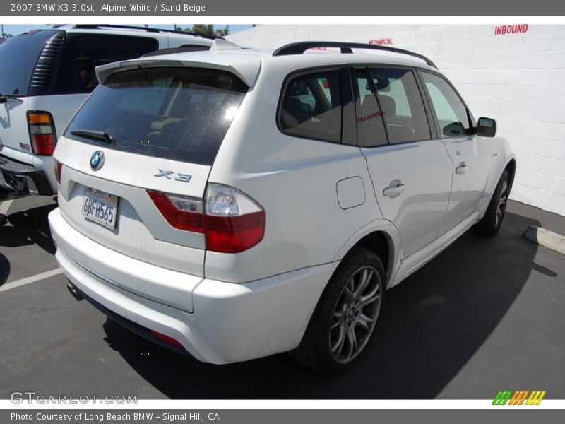 Alpine White / Sand Beige 2007 BMW X3 3.0si