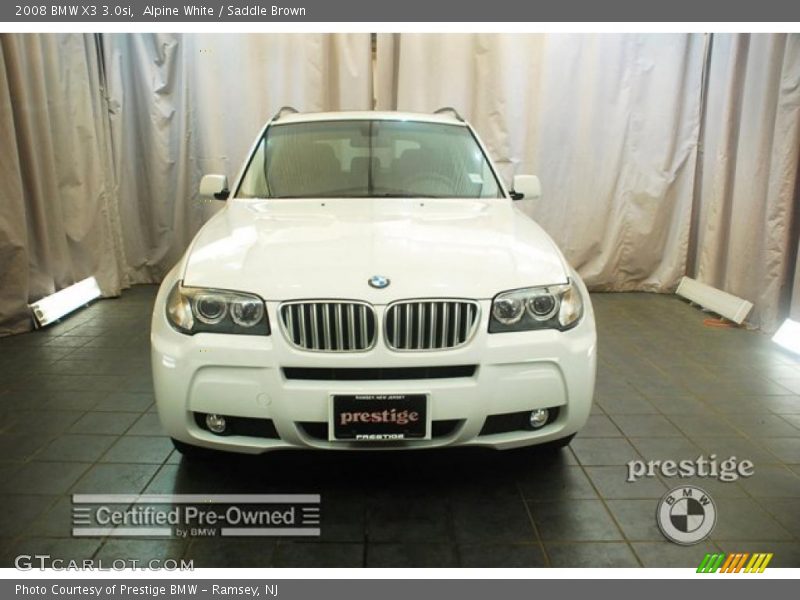 Alpine White / Saddle Brown 2008 BMW X3 3.0si