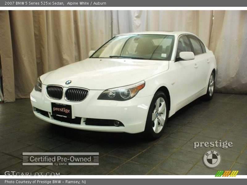Alpine White / Auburn 2007 BMW 5 Series 525xi Sedan
