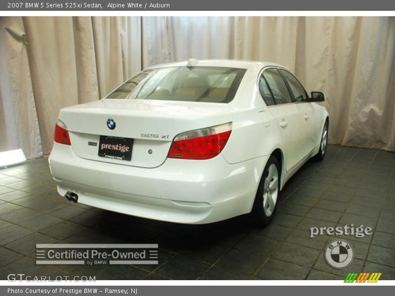 Alpine White / Auburn 2007 BMW 5 Series 525xi Sedan