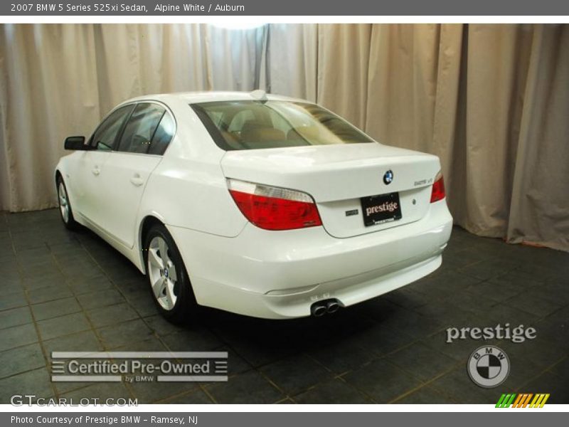 Alpine White / Auburn 2007 BMW 5 Series 525xi Sedan