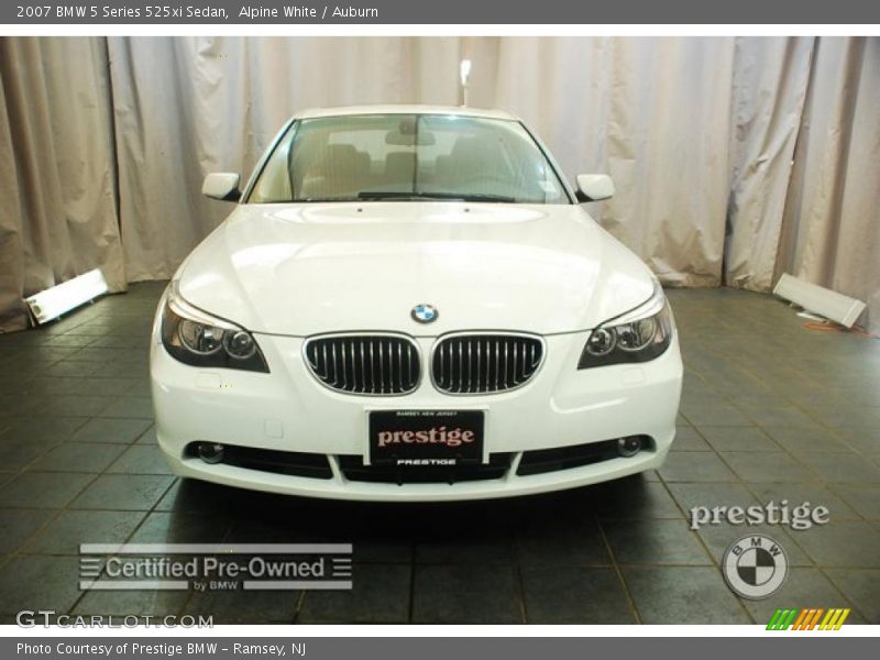 Alpine White / Auburn 2007 BMW 5 Series 525xi Sedan