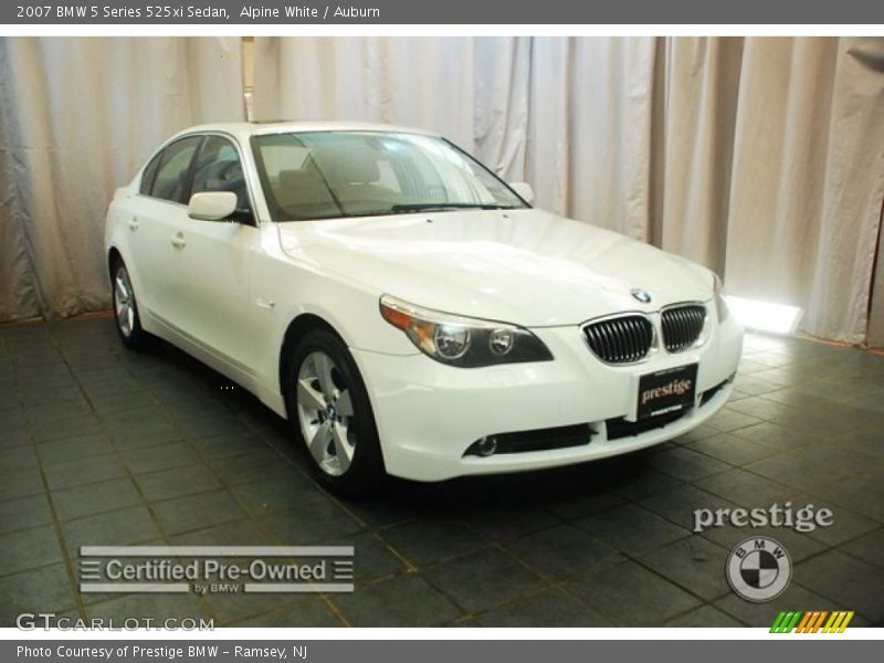 Alpine White / Auburn 2007 BMW 5 Series 525xi Sedan