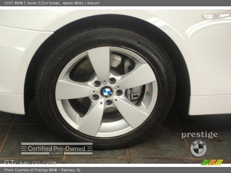 Alpine White / Auburn 2007 BMW 5 Series 525xi Sedan