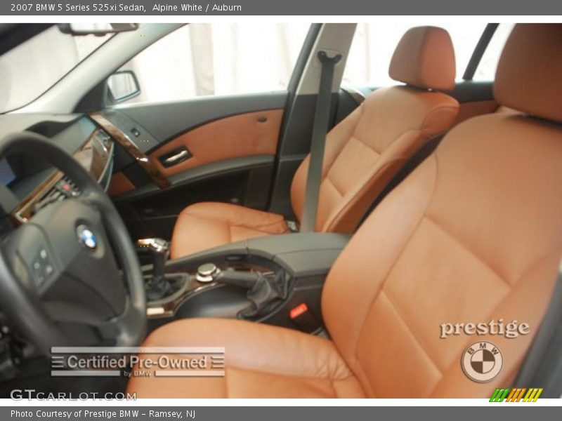 Alpine White / Auburn 2007 BMW 5 Series 525xi Sedan