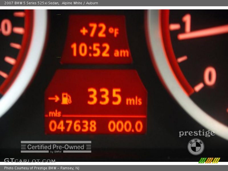 Alpine White / Auburn 2007 BMW 5 Series 525xi Sedan