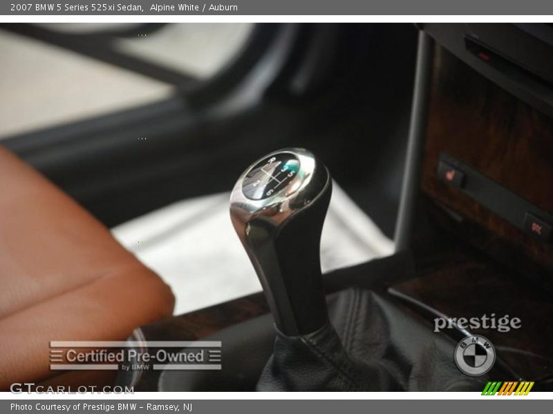 Alpine White / Auburn 2007 BMW 5 Series 525xi Sedan