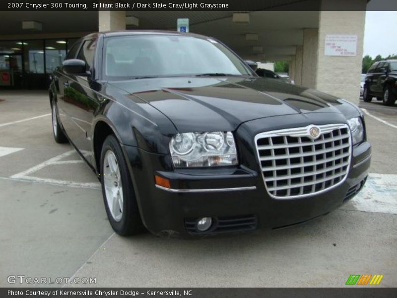Brilliant Black / Dark Slate Gray/Light Graystone 2007 Chrysler 300 Touring