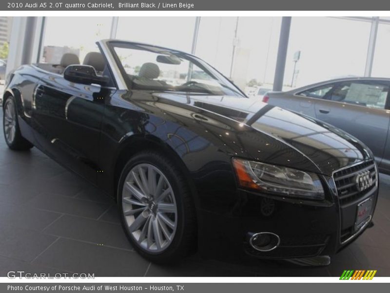 Brilliant Black / Linen Beige 2010 Audi A5 2.0T quattro Cabriolet