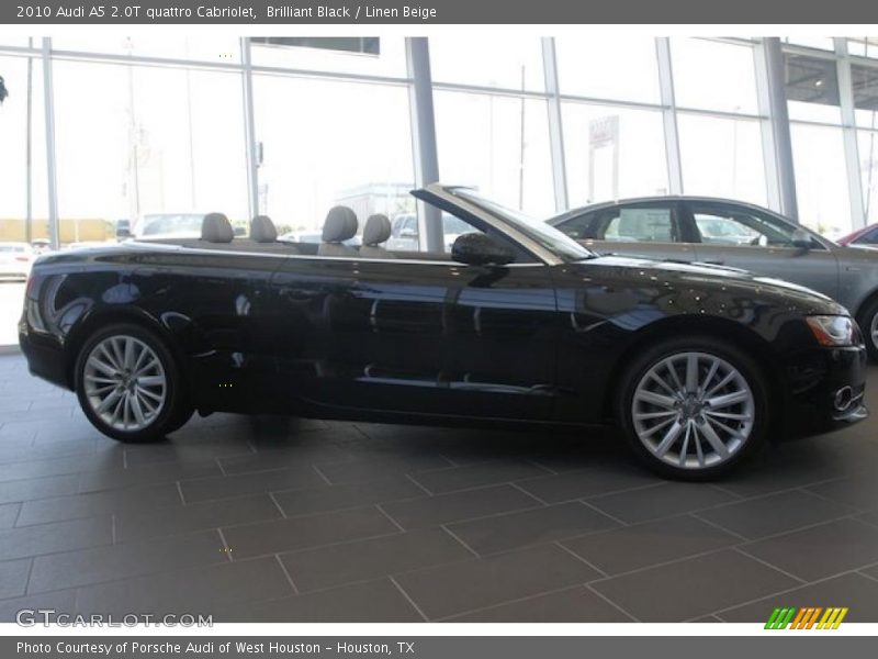 Brilliant Black / Linen Beige 2010 Audi A5 2.0T quattro Cabriolet