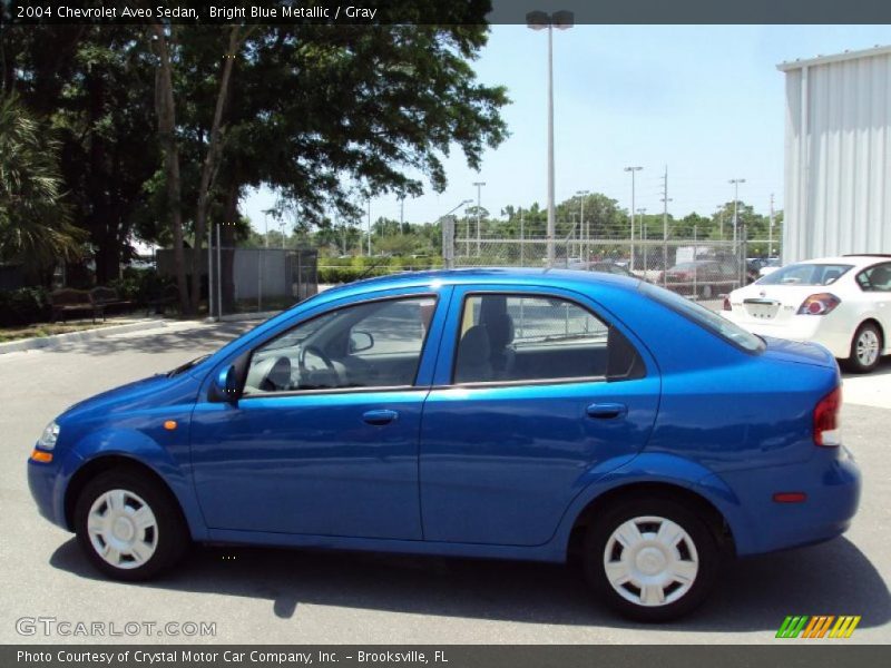 Bright Blue Metallic / Gray 2004 Chevrolet Aveo Sedan