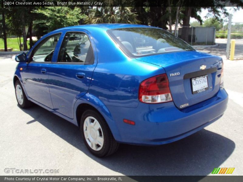 Bright Blue Metallic / Gray 2004 Chevrolet Aveo Sedan