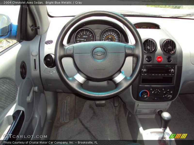 Bright Blue Metallic / Gray 2004 Chevrolet Aveo Sedan