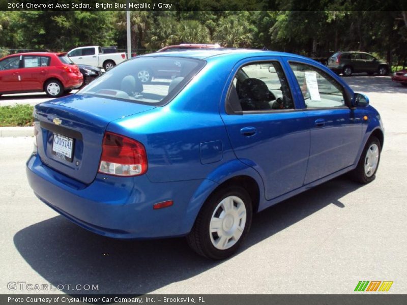 Bright Blue Metallic / Gray 2004 Chevrolet Aveo Sedan