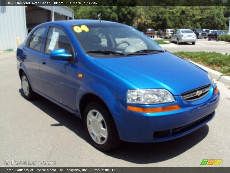 Bright Blue Metallic / Gray 2004 Chevrolet Aveo Sedan