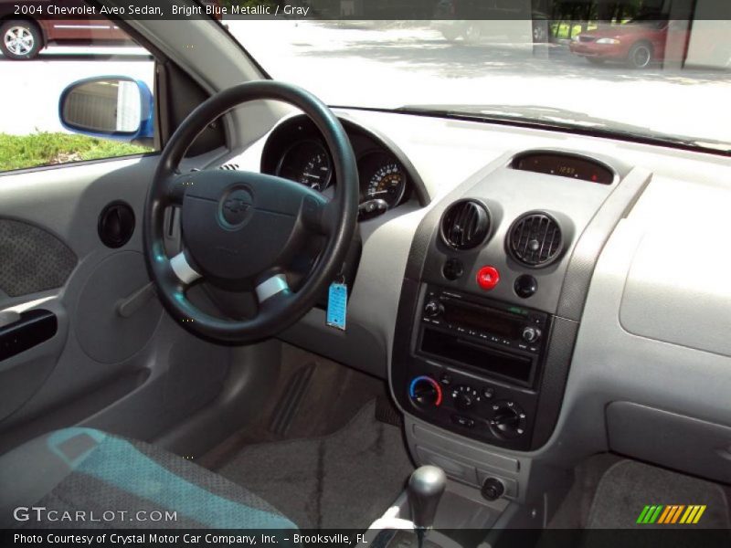 Bright Blue Metallic / Gray 2004 Chevrolet Aveo Sedan