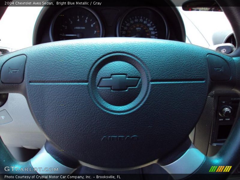 Bright Blue Metallic / Gray 2004 Chevrolet Aveo Sedan
