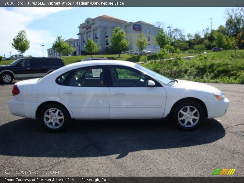 Vibrant White / Medium/Dark Pebble Beige 2006 Ford Taurus SEL
