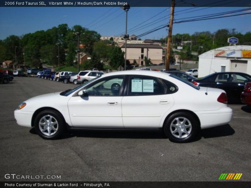 Vibrant White / Medium/Dark Pebble Beige 2006 Ford Taurus SEL