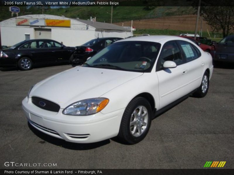 Vibrant White / Medium/Dark Pebble Beige 2006 Ford Taurus SEL