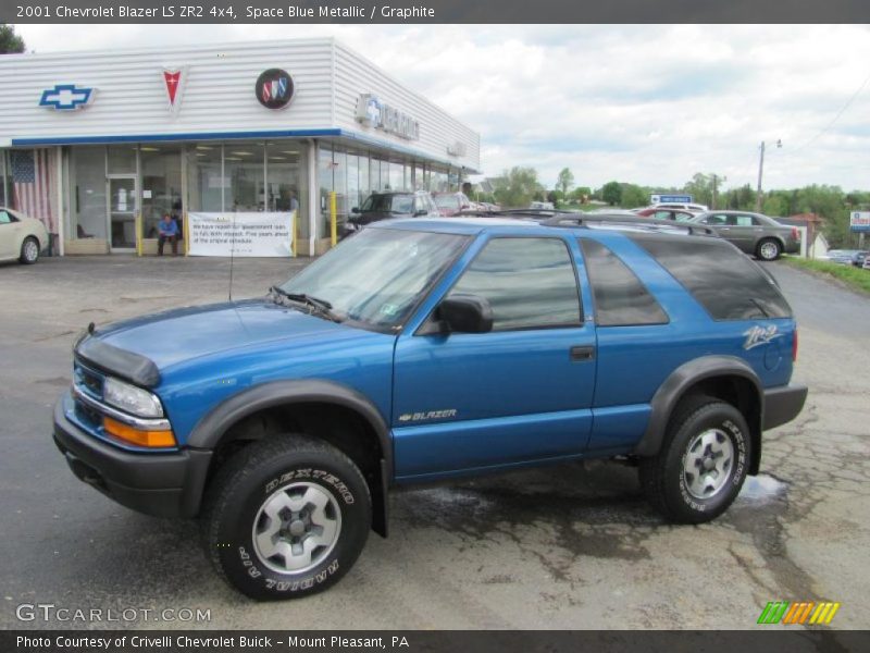 Space Blue Metallic / Graphite 2001 Chevrolet Blazer LS ZR2 4x4