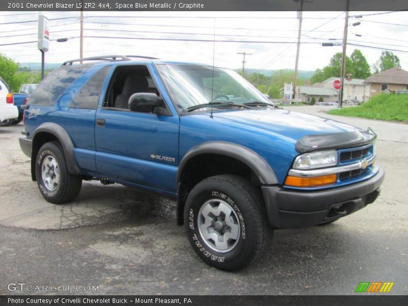 Space Blue Metallic / Graphite 2001 Chevrolet Blazer LS ZR2 4x4