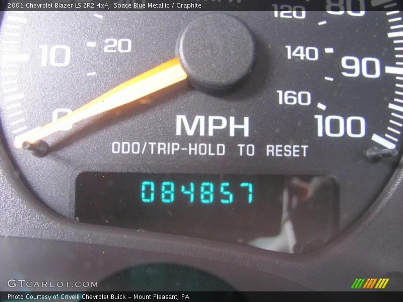 Space Blue Metallic / Graphite 2001 Chevrolet Blazer LS ZR2 4x4