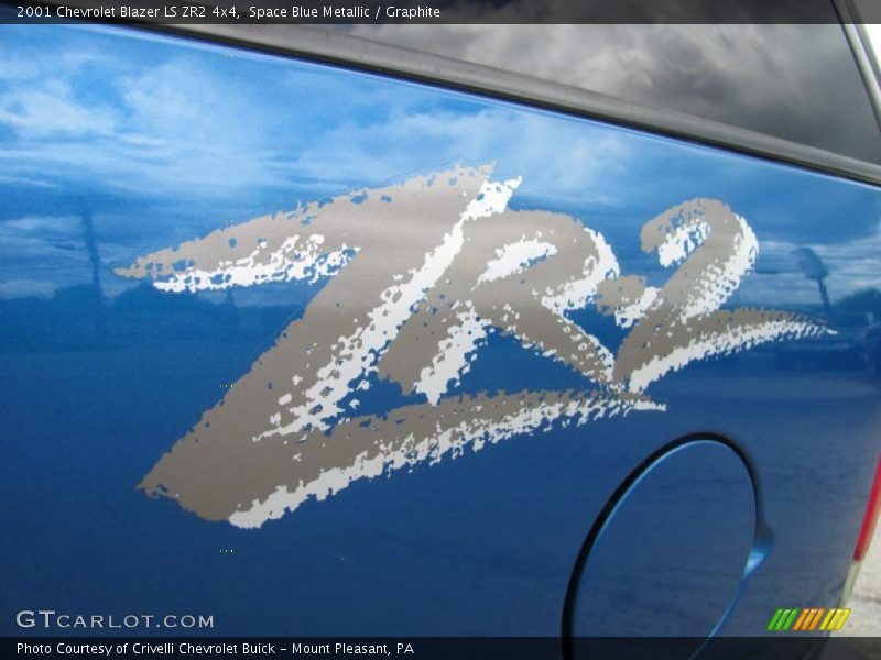 Space Blue Metallic / Graphite 2001 Chevrolet Blazer LS ZR2 4x4