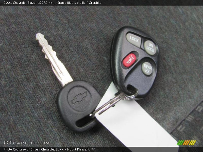 Space Blue Metallic / Graphite 2001 Chevrolet Blazer LS ZR2 4x4
