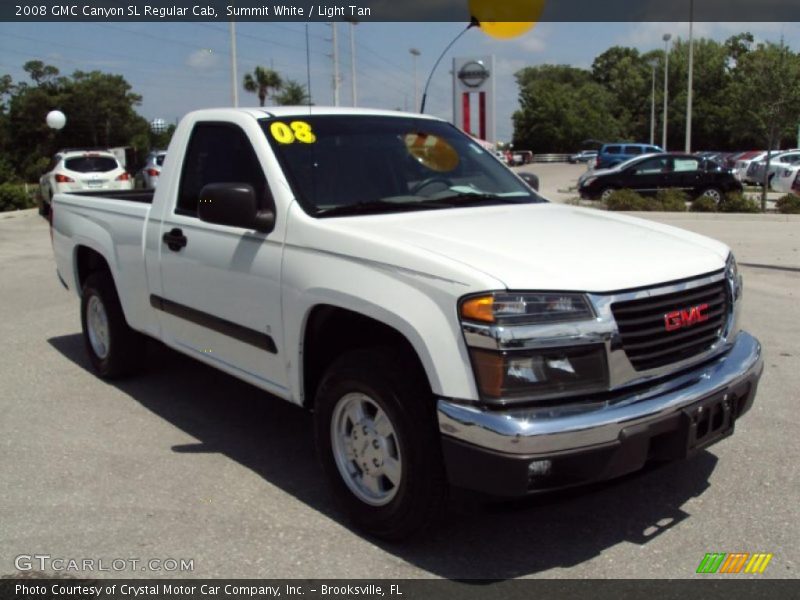 Summit White / Light Tan 2008 GMC Canyon SL Regular Cab