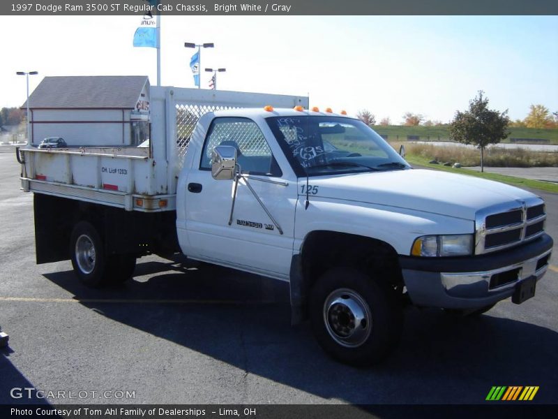 Bright White / Gray 1997 Dodge Ram 3500 ST Regular Cab Chassis