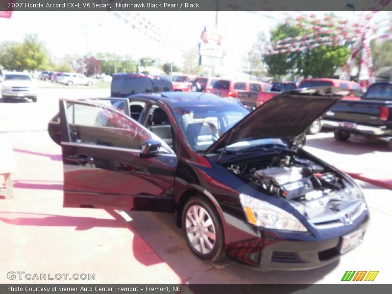 Nighthawk Black Pearl / Black 2007 Honda Accord EX-L V6 Sedan