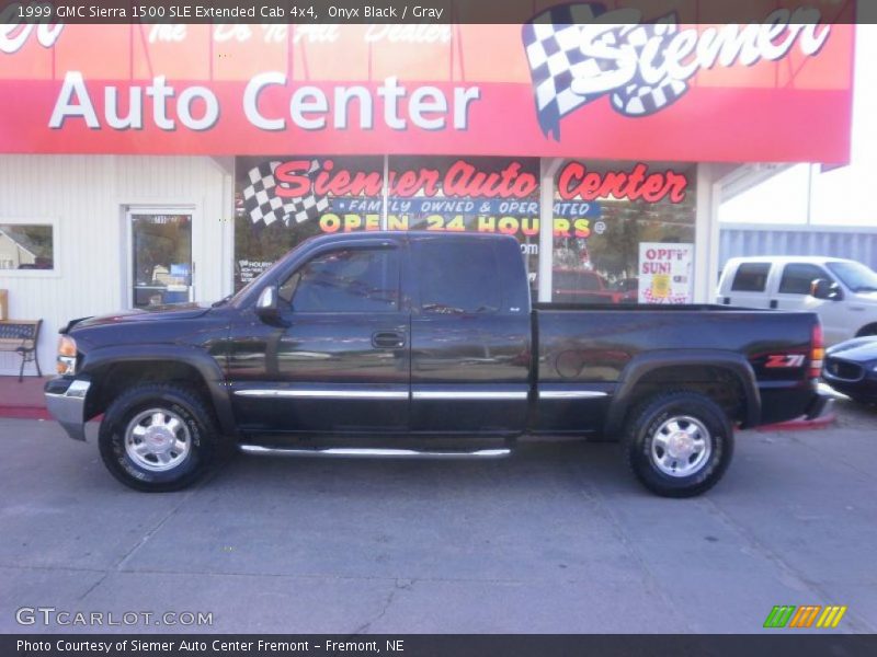 Onyx Black / Gray 1999 GMC Sierra 1500 SLE Extended Cab 4x4